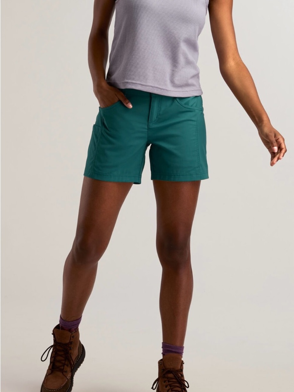 Title Nine Teal clambR Outdoor Stretch Shorts NWT - size 14